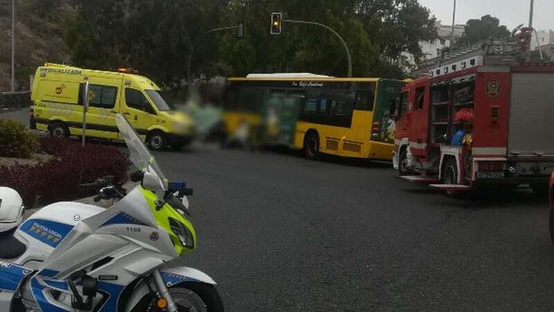 Lugar donde ocurrió el accidente (Foto Policía Local de LPGC)